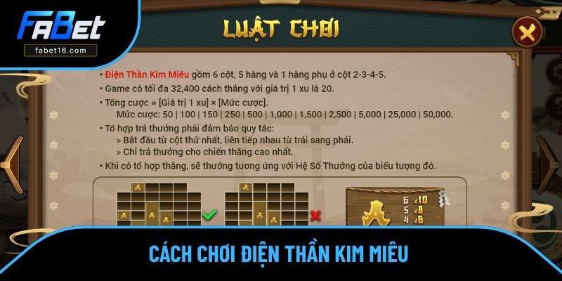 Cách chơi Điện Thần Kim Miêu chi tiết