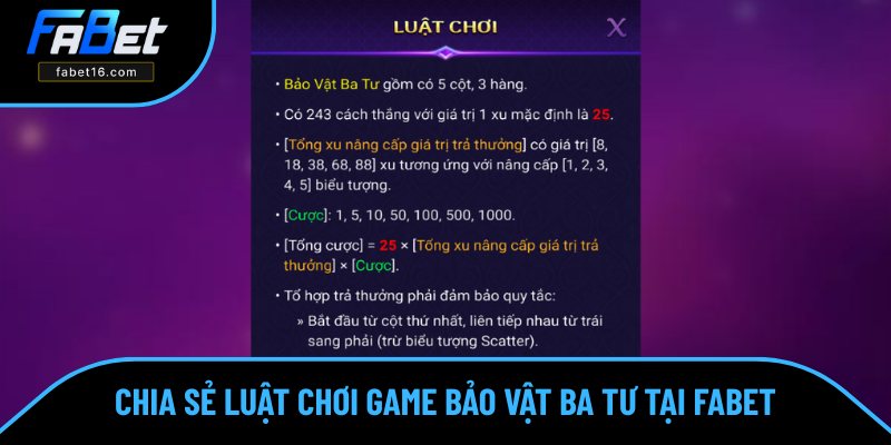 Hướng dẫn quy tắc chơi Bảo Vật Ba Tư chuẩn xác