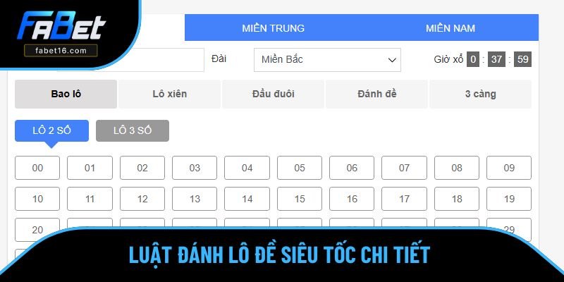 Luật đánh đề siêu tốc chi tiết