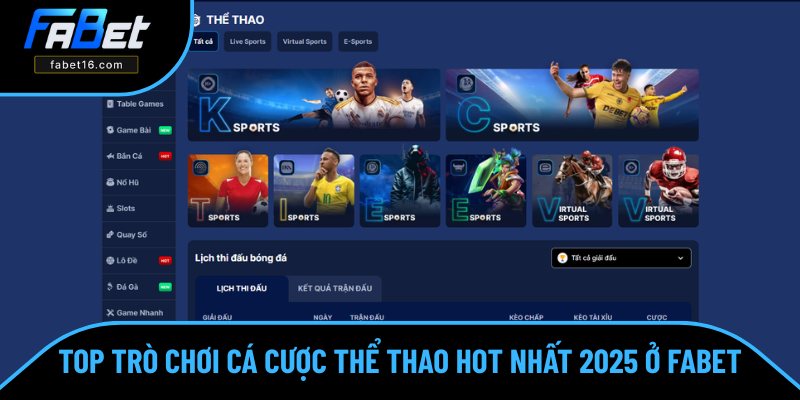 Danh sách những bộ môn Sports được ưa chuộng nhất